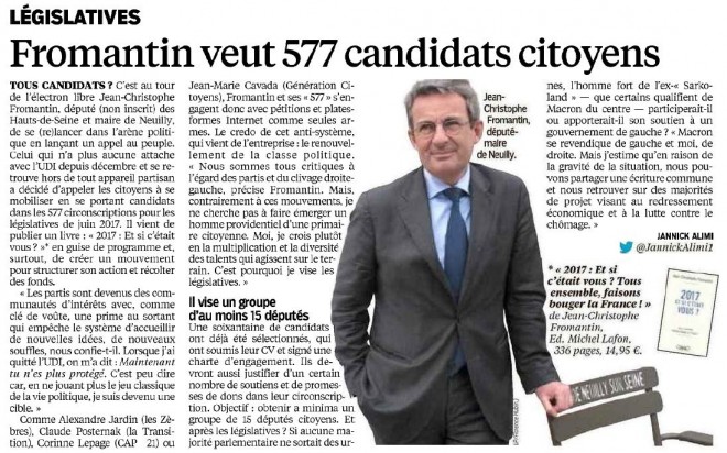 16.05.24_Le Parisien_Fromantin veut 577 candidats citoyens